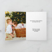 サンタのオフィス写真クリスマスカード シーズンカード (内部)