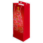 サンタのオランウータンのクリスマス ワインギフトバッグ (裏面アングル)