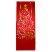 サンタのオランウータンのクリスマス ワインギフトバッグ (裏面)