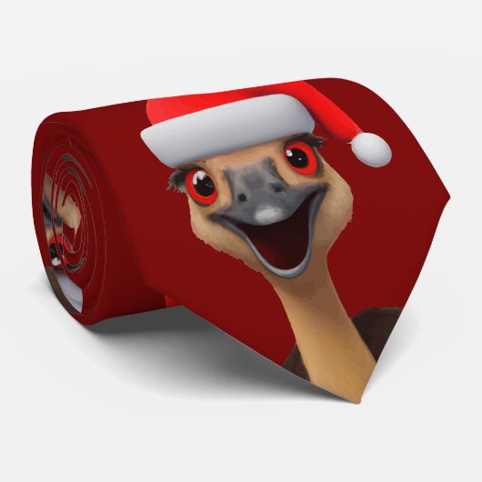 サンタのオーストラリア助手 - かわいいクリスマスのエミュー ネクタイ (ロール)