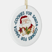 サンタのオーナメントのためのクッキー セラミックオーナメント (右)