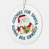 サンタのオーナメントのためのクッキー セラミックオーナメント (左)