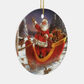 サンタのオーナメント セラミックオーナメント (右)