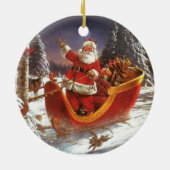 サンタのオーナメント セラミックオーナメント (裏面)