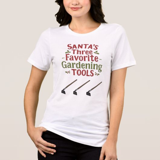 サンタのガーデニング3大お気に入りツール トライブレンドTシャツ (正面)