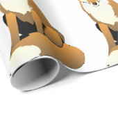 サンタのキツネ ラッピングペーパー (ロールコーナー)