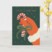 サンタのキャンディーケーンリトルトリートマネーホルダー カード (黄色い花)