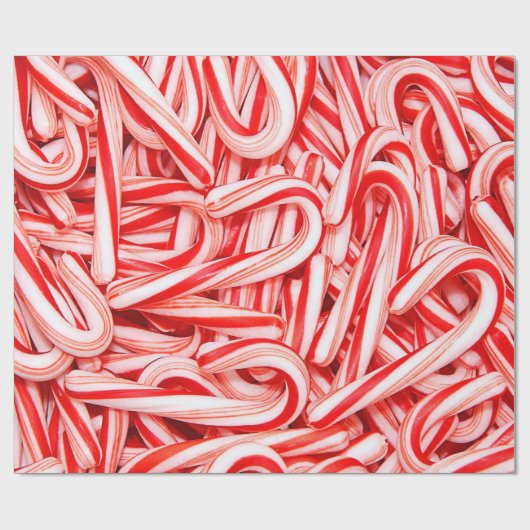 サンタのキャンディ・ケーンのクリスマスの御馳走 ラッピングペーパー (フラット)