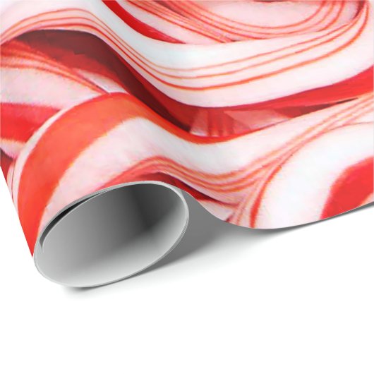 サンタのキャンディ・ケーンのクリスマスの御馳走 ラッピングペーパー (ロールコーナー)