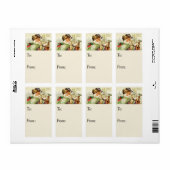 サンタのギフトのラベルからのヴィンテージのクリスマスの挨拶 ラベル (フルシート)