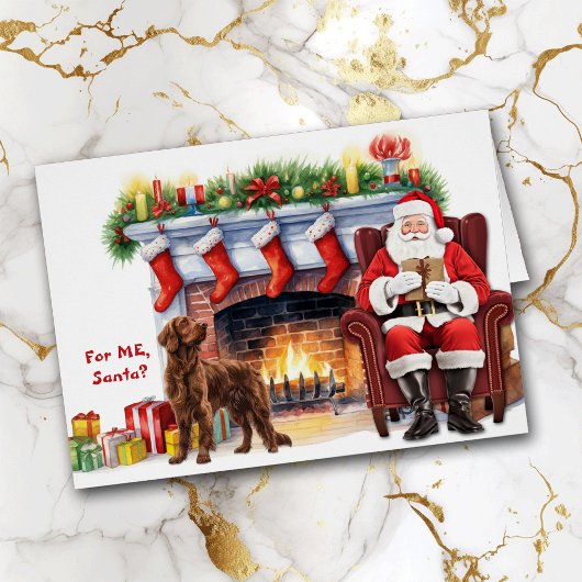 サンタのギフトアイリッシュセッタードドッグホリデー