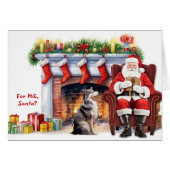 サンタのギフトオーストラリアの羊飼い犬のクリスマス (正面横)