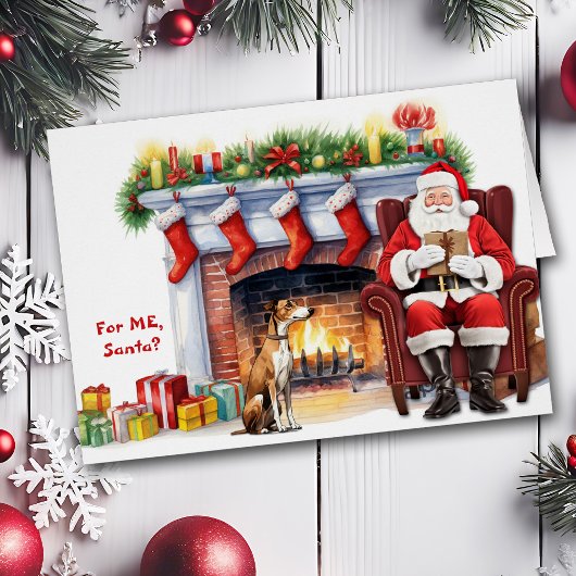 サンタのギフトグレイハウンドドッグクリスマス