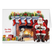 サンタのギフトダルマチア犬のクリスマス (正面横)