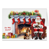 サンタのギフトバセットハウンドドッグクリスマス (正面横)