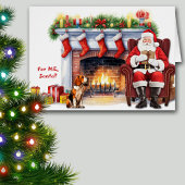 サンタのギフトビーグル犬のクリスマス