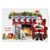 サンタのギフト素晴らしピレネー犬のクリスマス (正面横)