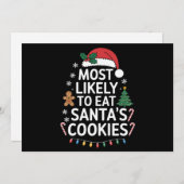 サンタのクッキーを最も食べそうな家族 クリスマス (正面/裏面)