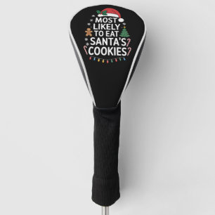 サンタのクッキーを食べちゃうよね ファミリー クリスマス ゴルフヘッドカバー