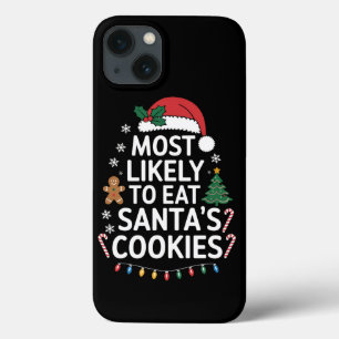 サンタのクッキーを食べちゃうよね ファミリー クリスマス iPhone 13ケース