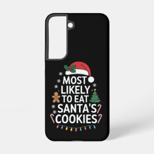サンタのクッキーを食べちゃうよね ファミリー クリスマス SAMSUNG GALAXY S22ケース