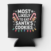 サンタのクッキーを食べちゃうタイプ クリスマス キャンディ 缶クーラー (正面)