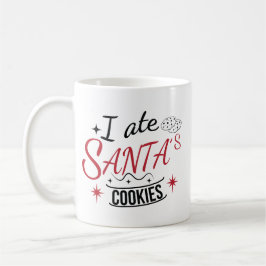 サンタのクッキーを食べちゃった!楽しいクリスマスデザイン コーヒーマグカップ