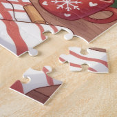 サンタのクッキーキッチンクリスマス ジグソーパズル (側面)
