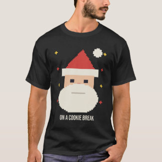 サンタのクッキーパーティ Funny Pixel クリスマスTシャツ Tシャツ