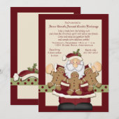 サンタのクッキー交換招待状 招待状 (正面/裏面)