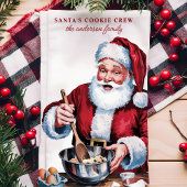 サンタのクッキー部隊 パーソナライズドクリスマス キッチンタオル