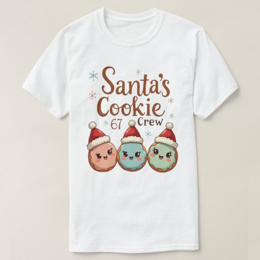 サンタのクッキー67 クリュー Tシャツ (デザイン正面)