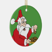 サンタのクッキー セラミックオーナメント (右)