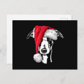 サンタのクリスおもしろいマス·ドッグの母親への贈り物 案内ポストカード (正面/裏面)