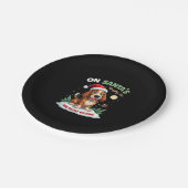 サンタのクリスマスいたずらリスト 後悔なしのバセット ペーパープレート (アングル)