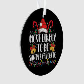 サンタのクリスマスになりそうお気に入りのだおもしろい オーナメント (正面)