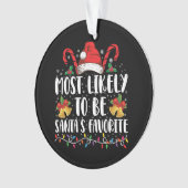 サンタのクリスマスになりそうお気に入りのだおもしろい オーナメント (正面)