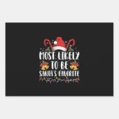 サンタのクリスマスになりそうお気に入りのだおもしろい ラッピングペーパーシート (正面)