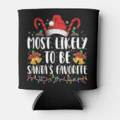 サンタのクリスマスになりそうお気に入りのだおもしろい 缶クーラー (正面)