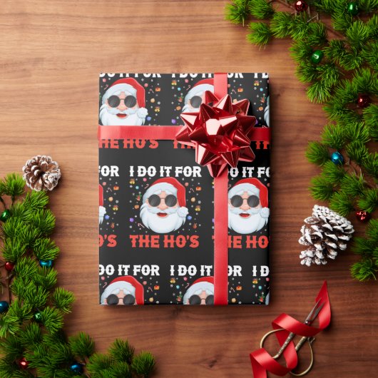 サンタのクリスマスのためにやってる ラッピングペーパー (クリスマスギフト)