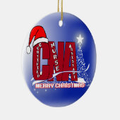 サンタのクリスマスのオーナメントの証明されたナースASSISはできます セラミックオーナメント (右)