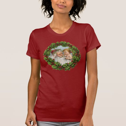 サンタのクリスマスのワイシャツ Tシャツ (正面)