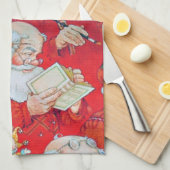 サンタのクリスマスの台所タオル キッチンタオル (四つ折り)