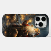 サンタのクリスマスの夜、雪の森 Case-Mate iPhoneケース (裏面 (横))