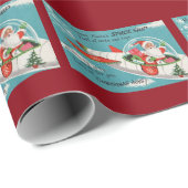 サンタのクリスマスの宇宙船 ラッピングペーパー (ロールコーナー)