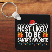 サンタのクリスマスの穴お気に入りのが最も多い キーホルダー (正面)
