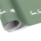 サンタのクリスマスの素朴な緑 ラッピングペーパー (ロールコーナー)