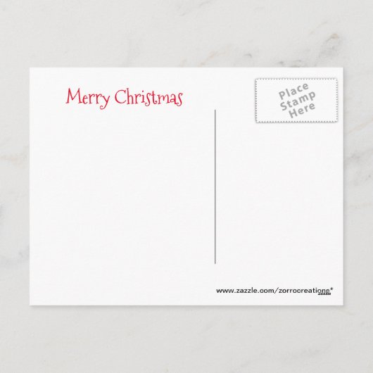 サンタのクリスマスの郵便はがきのためのピットブルパスワード シーズンポストカード (裏面)