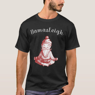 サンタのクリスマスのNamasleighのヨガの恋人 Tシャツ