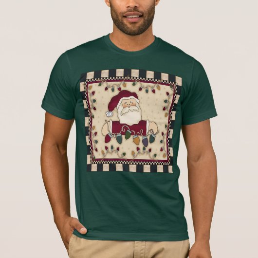 サンタのクリスマスのTシャツ Tシャツ (正面)